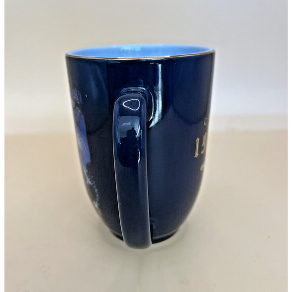 Vintage Walt Disney World 1971 Castle Commemorative Mug Blue Gold Trim #2149 - Picture 4 of 6